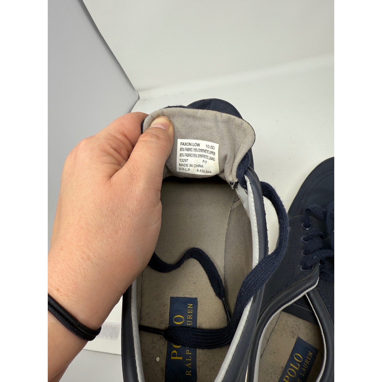 Polo Ralph Lauren Men's Navy Blue Sneakers Shoes 10.5 thumbnail 8