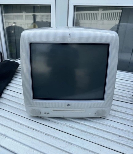 Apple iMac modèle M5521 GraphitePower PC tout-en-un vintage 1999 NON TESTÉ LIRE