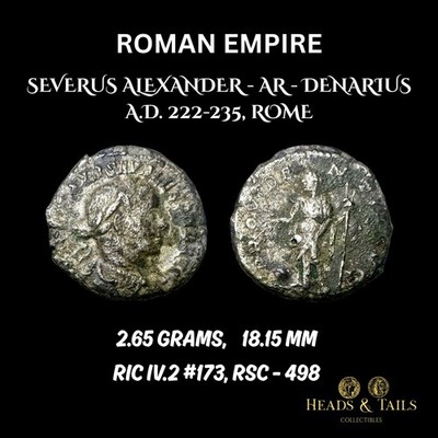 ROMAN EMPIRE - SEVERUS ALEXANDER - AR DENARIUS - ROME - RIC IV.2#173 AD 222-235