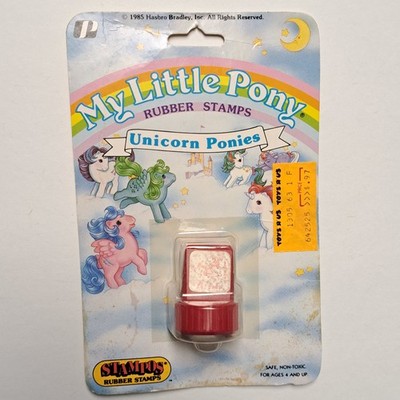 MOC G1 My Little Pony Stampos Unicorn Ponies 1985 Rubber Stamp Stamper Glory