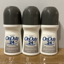 AVON ON Duty 24 Hour Original Scent Roll-On Anti-Perspirant Deodorant 3pack