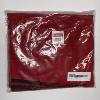 Size Medium - Supreme SS18 Chart Tee Red Medium Sealed Desdstock