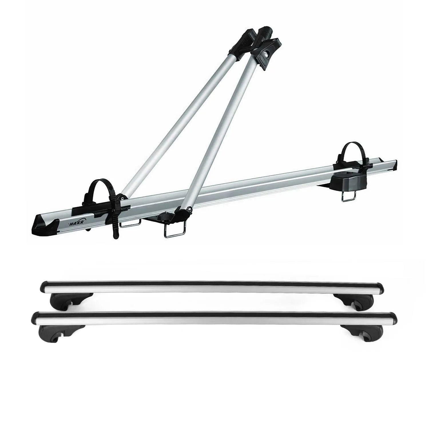 Bike Rack Carrier Roof Racks Set for GMC Terrain 2018-2024 Silver 3x