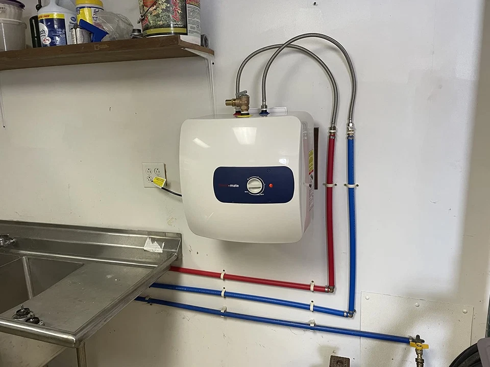 ThermoMate Mini Tanque Calentador de Agua Eléctrico 120V Caliente Instantáneo para Salón/RV Cámper Foto 2 de 4