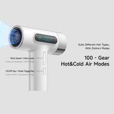 Cordless Hair Dryer 300W High Speed Cold Hot Wind USB Rechargeable Hair Blow NEW