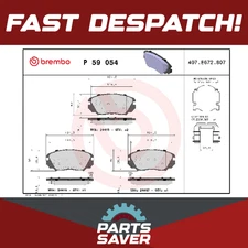 Brake Pads Set fits CHEVROLET MALIBU V300 2.0D Front 2012 on LBS Brembo 13237750