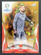 Giorgi Mamardashvili 2024 Topps Chrome Sapphire UEFA Euro Gold /50 #53