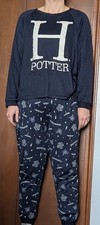Harry Potter Wizarding World Pajama Set XL Dark Navy Hogwarts Sleepwear