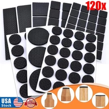 24-120x Non Slip Furniture Pads Round, Square Furniture Grippers Chair Leg Pads