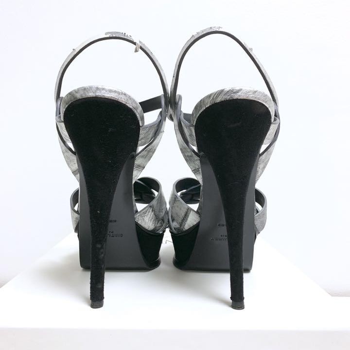 Yves Saint Laurent YSL sandali donna omaggio plateau EU 39 con borsa 90623K originali