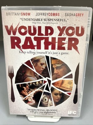 Would You Rather (DVD, 2012) Brittany Snow, Sasha Grey, Game Horror- Ships Free
