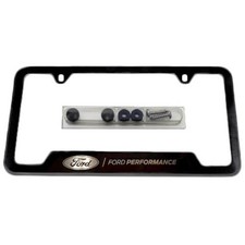 Ford Racing Black Stainless Steel License Plate Frame W Ford Performance Logo