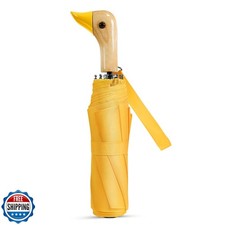 Natuquebrela Cute Duck Handle Umbrella - Compact Travel Yellow Duck Head Umbr