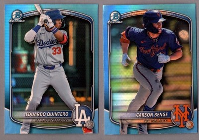 2025 Bowman Chrome Draft Sky Blue Refractor Singles w/ Rookie RC  - You Pick