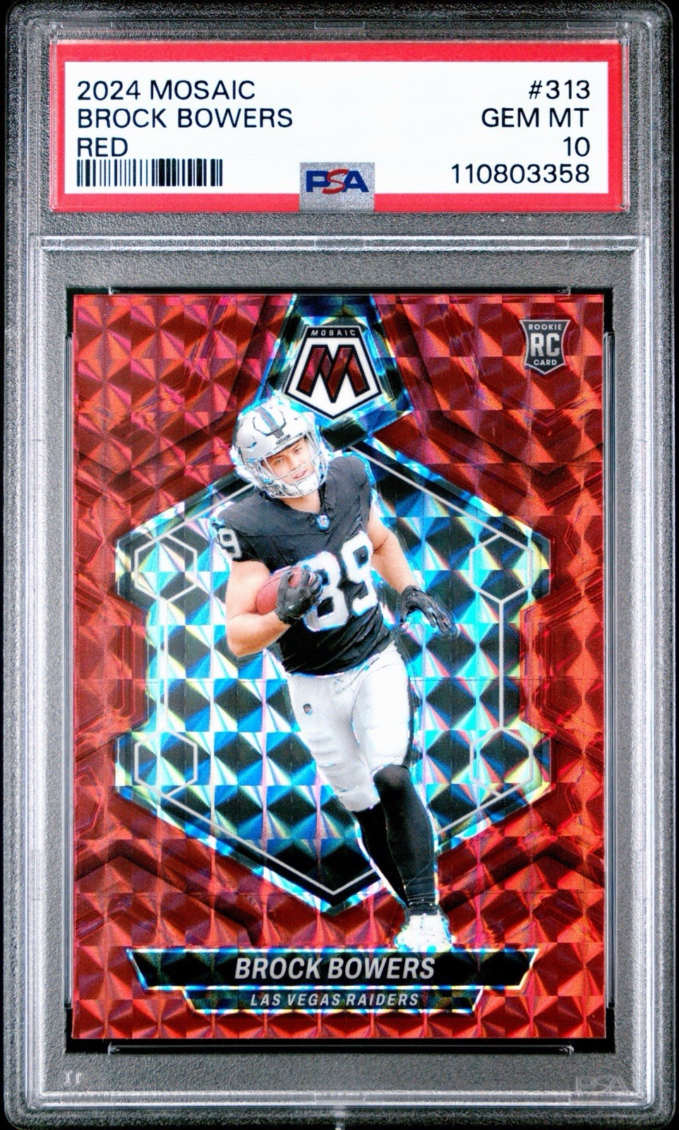 Brock Bowers Panini Mosaic #286 Red