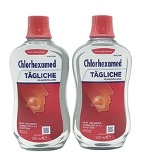 CHLORHEXAMED tägliche Mundspülung 0,06% gesundes Zahnfleisch 2x 500ml 16393823