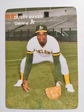 1985 Mother's Cookies #12 Dusty Baker Oakland A's Card #15 of 28 Set
