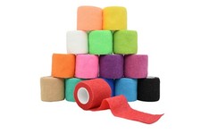 15 Pack Cohesive Wrap 2 Inches x 5 Yards Self Adherent Vet Tape for Pets, Ela...