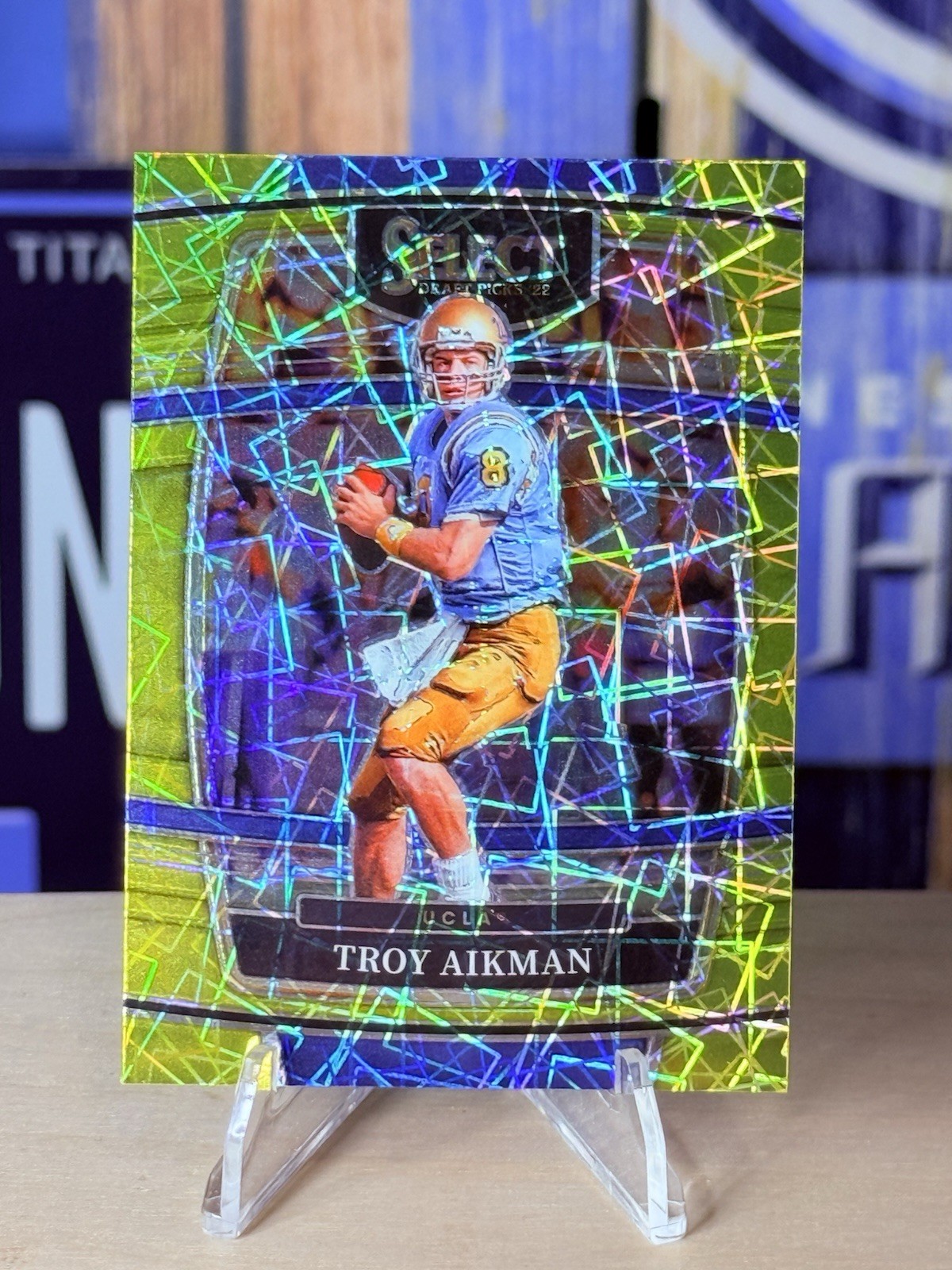 Troy Aikman #55 Football Cards 2022 Panini Select Draft Picks trading card — raw and PSA graded price guide