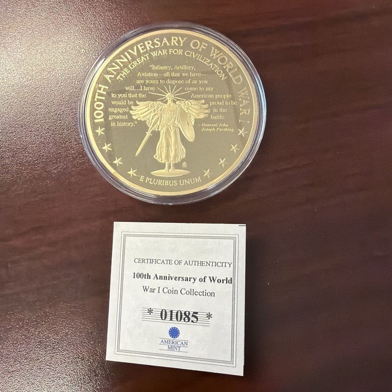 American Mint 100th Anniversary of Word War I Argonne Offensive COA *01085*