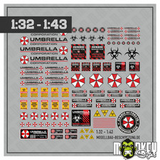 Umbrella Decal Set 1:32 - 1:43 Racing Beschri...