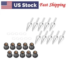 Fit Honda Yamaha Suzuki BMW Silver Motorcycle Windshield Spike Bolt Screw Kit US