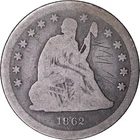 1862 25c Seated Liberty Quarter ~ Good Details