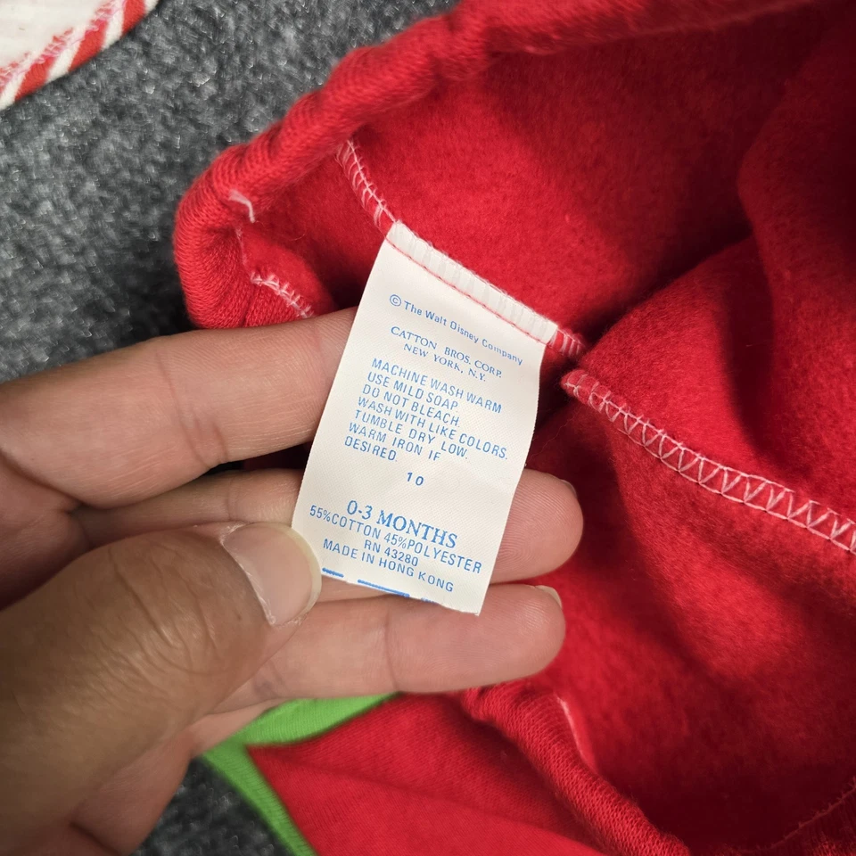 Vintage 80s Disney Babies Minnie Mouse Baby's First Christmas Sweatsuit Set 0-3m - Image 3 of 4