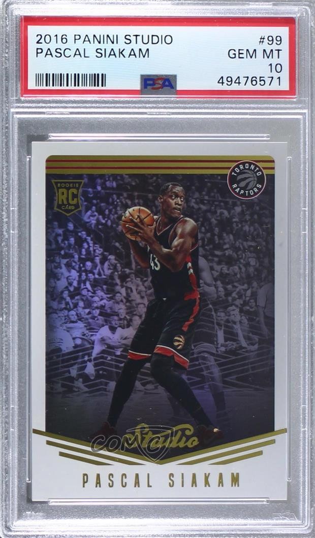 2016-17 Panini Studio Pascal Siakam #99 PSA 10 GEM MT n8q