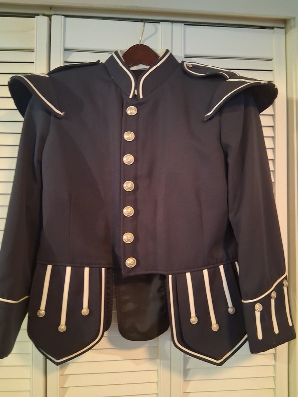 Scottish Navy Blue Doublet Kilt jacket  42 XS Stanbury/Canada Last one!!