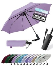 Travel Umbrella for Rain - Windproof Compact Folding Umbrella with 43" Canopy...