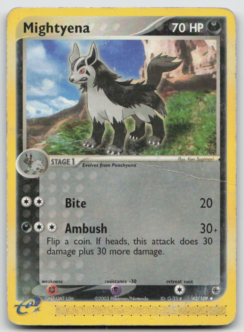Mightyena 42/109 Uncommon Ruby & Sapphire Pokemon DMG