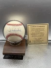 Derek Jeter Autographed Baseball Yankees (With Display)