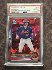 2022 Bowman Red Sapphire Edition - Chrome Brett Baty #BCP-5 (RC) /10 PSA 10🔥