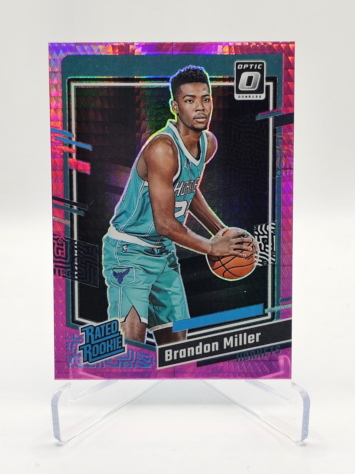 2023-24 Donruss Optic Hyper Pink #219 Brandon Miller RR RC