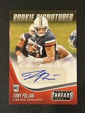 Tony Poljan 2021 Panini Threads Rookie Signatures TS-TPJ RC Ravens