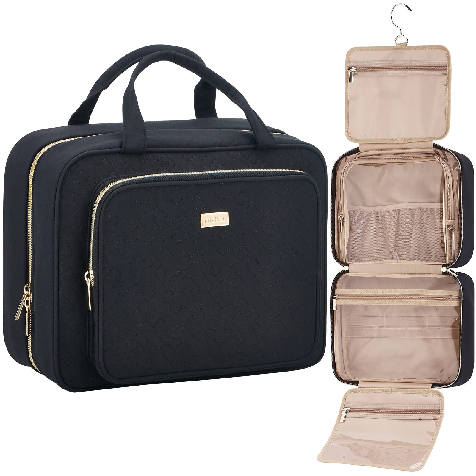 NISHEL Large Travel Toiletry Bag for Women Hanging Essentials Organizer