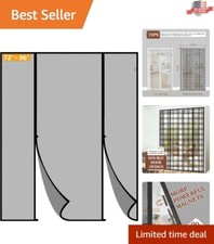 Pet-Friendly Magnetic Screen Door 72 x 96 - Sturdy Mesh for High Traffic