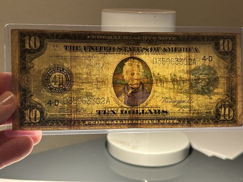 $10 1914 Federal Reserve Large Bank Note - Cleveland OH - Blue Seal - F-VF Note! - Picture 5 of 10