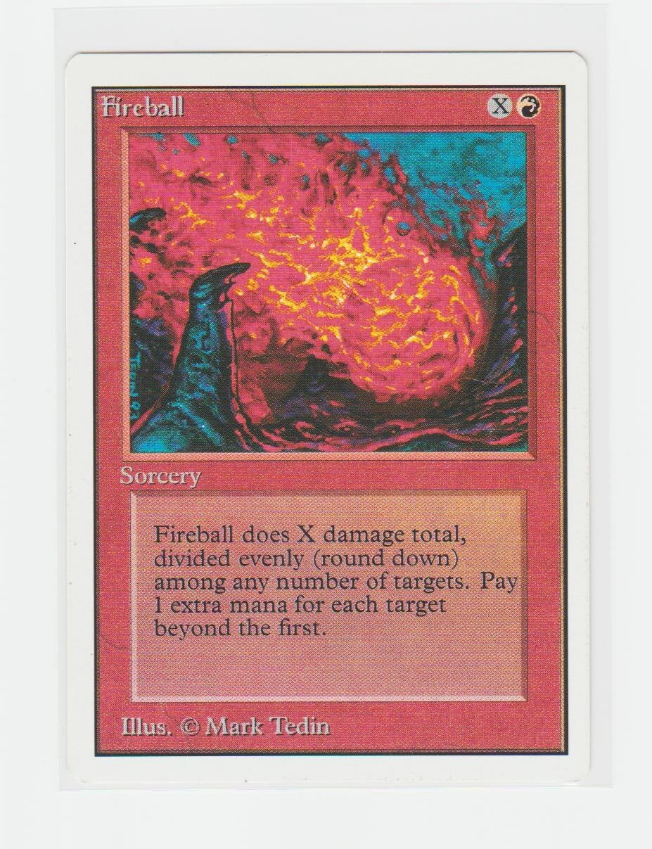 Magic the Gathering ~ MTG ~ 1x Fireball ~ UNLIMITED ~  M/NM ~