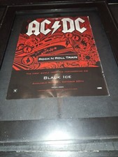 AC/DC Rock N Roll Train Rare Original Promo Ad Framed!
