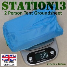 2 Person Tent Groundsheet - 210cm x 140cm 228g + 4 x 2g Ultralight Titanium Pegs
