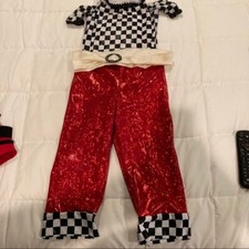Costume Gallery Girls Red/Black/White Taxi Checkered Dance Costume