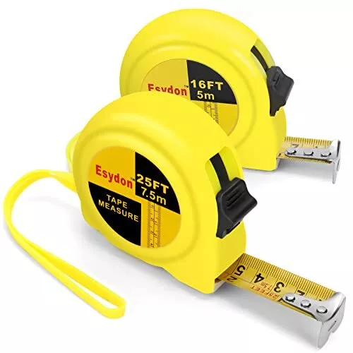 2 Packs Tape Measure 25 ft /16 ft, Measuring Tape Retractable