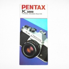 Pentax K1000 - SLR Camera Brochure - Original Vintage Fold-Out Pamphlet