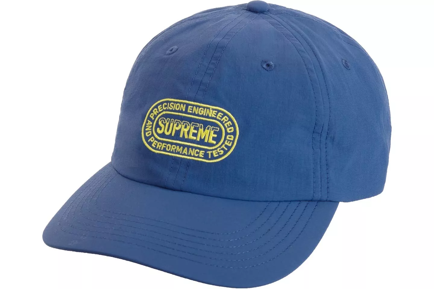 Chapeau Supreme Precision 6 panneaux bleu pâle neuf jaune FW20 2020 casquette réglable