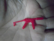 GI Joe 1985 Battle Gear Accessory Pack #3    Red Sub Machine Gun  (1984 Firefly)
