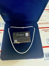 REAL 3mm MOISSANITE Tennis Chain Necklace - VVS D Color - Passes Tester 20”