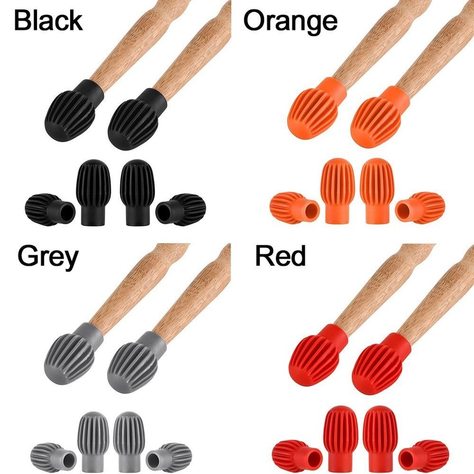 Tips Drumstick Mute Damper Drum Stick Head Rubber Sleeve Silicone Stick