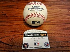 JD Davis Astros Game Used Baseball 8/5/2017 MLB Debut 1st Career Hit Game (Mets)